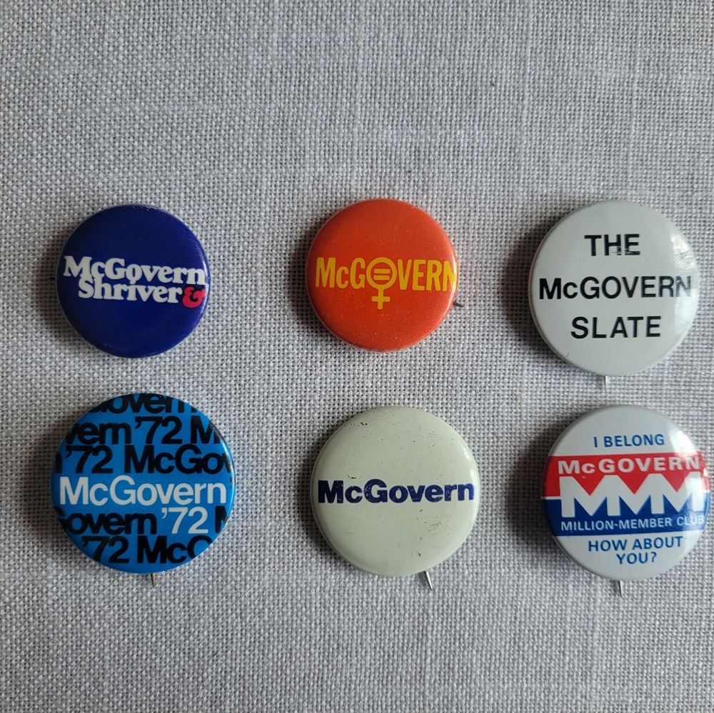 Vintage McGovern Campaign Buttons Set